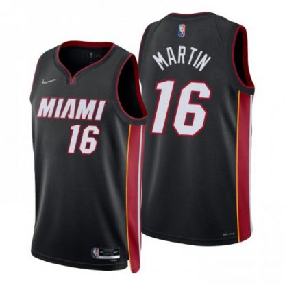 Nike Miami Heat #16 Caleb Martin Black Men's 2021-22 NBA 75th Anniversary Diamond Swingman Jersey - Icon Edition