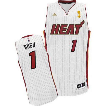 Miami Heat #1 Chris Bosh White 2012 Champions Ring Ceremony Stitched NBA Jersey