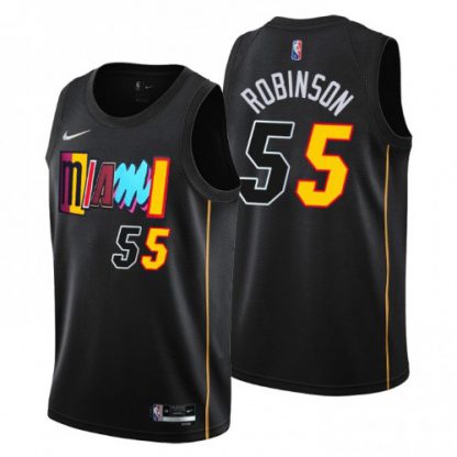 Miami Miami Heat #55 Duncan Robinson Men's Nike Black 2021/22 Swingman NBA Jersey - City Edition