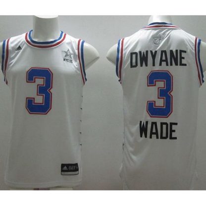 Miami Heat #3 Dwyane Wade White 2015 All-Star Stitched NBA Jersey