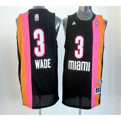Miami Heat #3 Dwyane Wade Black ABA Hardwood Classic Stitched NBA Jersey