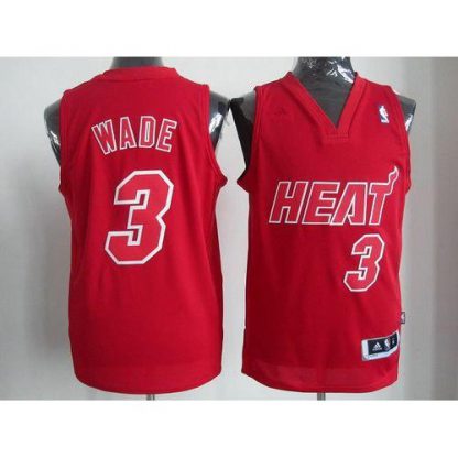 Miami Heat #3 Dwyane Wade Red Big Color Fashion Stitched NBA Jersey