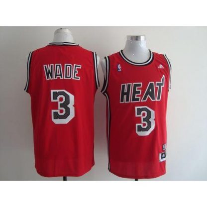 Miami Heat #3 Dwyane Wade Red Hardwood Classics Nights Stitched NBA Jersey