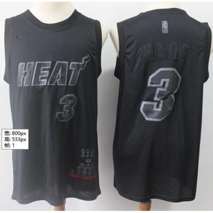 Nike Miami Heat #3 Dwyane Wade Black NBA MVP Swingman Jersey