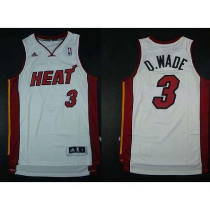 Miami Heat #3 Dwyane Wade White Nickname D.WADE Stitched NBA Jersey