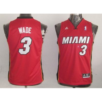 Miami Heat #3 Dwyane Wade Red Stitched Youth NBA Jersey
