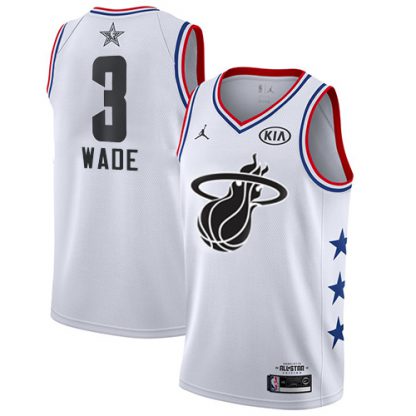 Nike Miami Heat #3 Dwyane Wade White Women's NBA Jordan Swingman 2019 All-Star Game Jersey