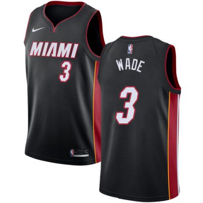 Nike Miami Heat #3 Dwyane Wade Black Women's NBA Swingman Icon Edition Jersey