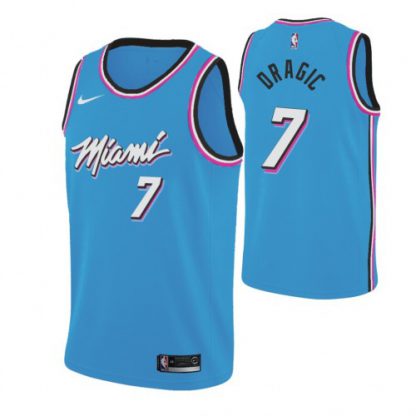 Nike Miami Heat #7 Goran Dragic 2019-20 Men's Blue Miami City Edition NBA Jersey