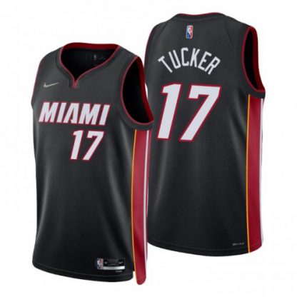 Nike Miami Heat #17 P.J.Tucker Black Men's 2021-22 NBA 75th Anniversary Diamond Swingman Jersey - Icon Edition