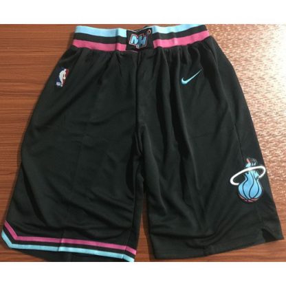 Men's Miami Miami Heat Nike Black 2018-19 City Edition Swingman Shorts