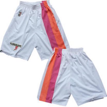 Miami Miami Heat White ABA Hardwood Classic Throwback NBA Shorts
