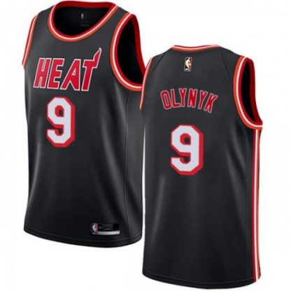 Nike Miami Heat #9 Kelly Olynyk Black NBA Swingman Hardwood Classics Jersey