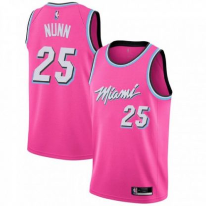 Nike Miami Heat #25 Kendrick Nunn Pink NBA Swingman Earned Edition Jersey