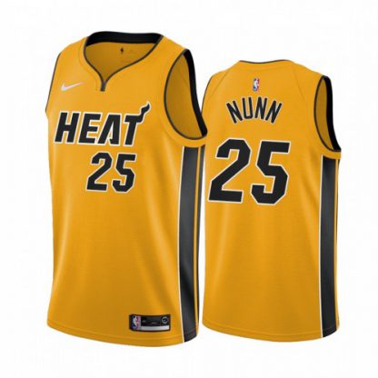 Miami Miami Heat #25 Kendrick Nunn Yellow NBA Swingman 2020-21 Earned Edition Jersey