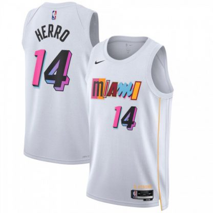 Miami Miami Heat #14 Tyler Herro Unisex Nike White 2022-23 Swingman Jersey - City Edition