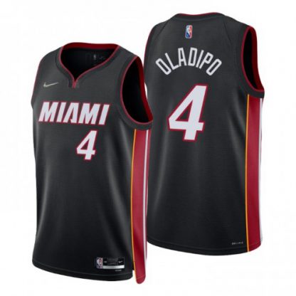 Nike Miami Heat #4 Victor Oladipo Black Men's 2021-22 NBA 75th Anniversary Diamond Swingman Jersey - Icon Edition