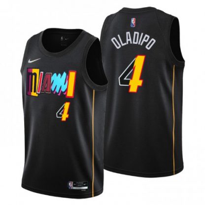 Miami Miami Heat #4 Victor Oladipo Men's Nike Black 2021/22 Swingman NBA Jersey - City Edition
