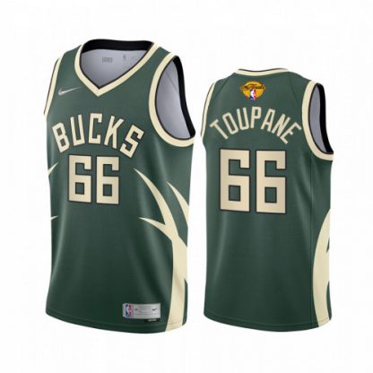 Milwaukee Milwaukee Bucks #66 Axel Toupane Men's 2021 NBA Finals Bound Swingman Earned Edition Jersey Green