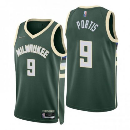 Nike Milwaukee Bucks #9 Bobby Portis Green Men's 2021-22 NBA 75th Anniversary Diamond Swingman Jersey - Icon Edition