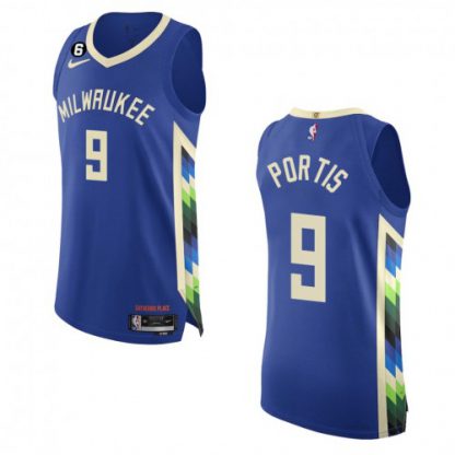 Milwaukee Milwaukee Bucks #9 Bobby Portis Nike Royal 2022-23 Authentic Jersey - City Edition
