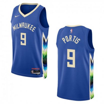 Milwaukee Milwaukee Bucks #9 Bobby Portis Unisex Nike Royal 2022-23 Swingman Jersey - City Edition