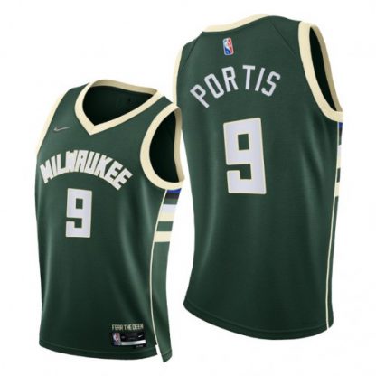 Nike Milwaukee Bucks #9 Bobby Portis Women's 2021-22 75th Diamond Anniversary NBA Jersey Green