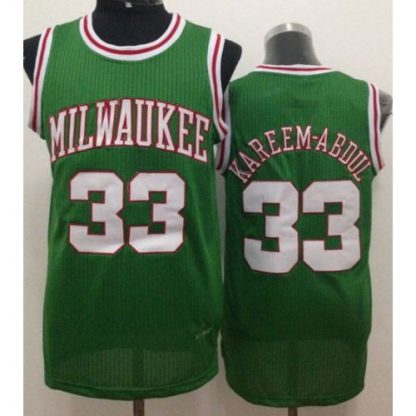 Milwaukee Bucks #33 Kareem Abdul-Jabbar Green Throwback Stitched NBA Jersey