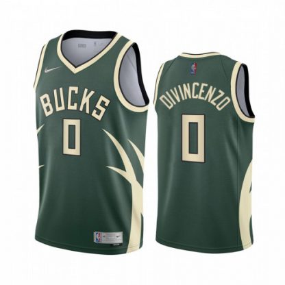 Milwaukee Milwaukee Bucks #0 Donte DiVincenzo Green Youth NBA Swingman 2020-21 Earned Edition Jersey