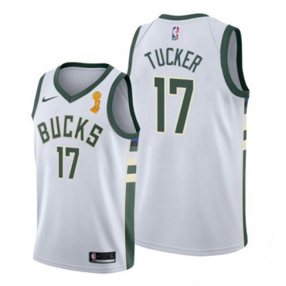 Nike Milwaukee Bucks #17 P.J. Tucker Women's 2021 NBA Finals Champions Swingman Association Edition Jersey White