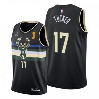 Milwaukee Milwaukee Bucks #17 P.J. Tucker Women's 2021 NBA Finals Champions Swingman Statement Edition Jersey Black