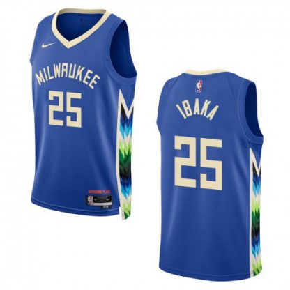 Milwaukee Milwaukee Bucks #25 Serge Ibaka Unisex Nike Royal 2022-23 Swingman Jersey - City Edition