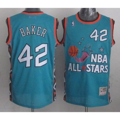 Mitchell And Ness Milwaukee Bucks #42 Vin Baker Light Blue 1996 All-Star Stitched NBA Jersey