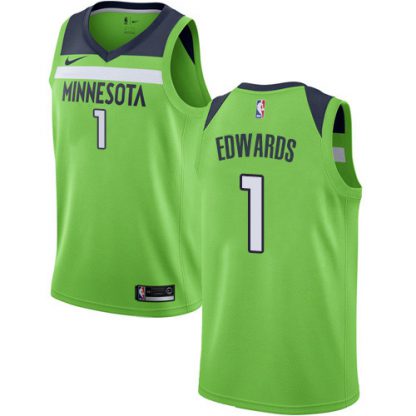 Nike Minnesota Timberwolves #1 Anthony Edwards Green Youth NBA Swingman Statement Edition Jersey