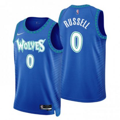 Minnesota Minnesota Timberwolves #0 D'Angelo Russell Men's Nike Royal 2021/22 Swingman NBA Jersey - City Edition