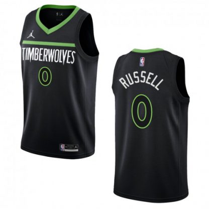 Minnesota Minnesota Timberwolves #0 D'Angelo Russell Black Men's 2022-23 NBA Nike Statement Edition Jersey