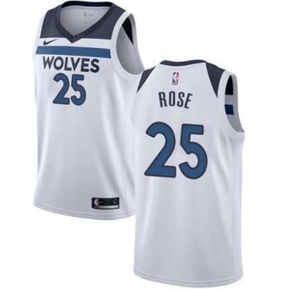 Nike Minnesota Timberwolves #25 Derrick Rose White Women's NBA Swingman Association Edition Jersey