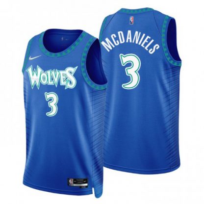 Minnesota Minnesota Timberwolves #3 Jaden Mcdaniels Men's Nike Royal 2021/22 Swingman NBA Jersey - City Edition
