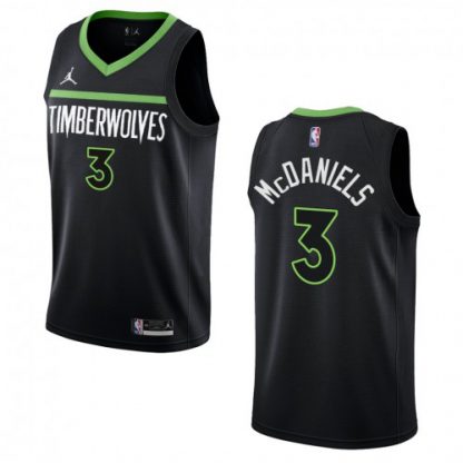 Minnesota Minnesota Timberwolves #3 Jaden Mcdaniels Black Men's 2022-23 NBA Nike Statement Edition Jersey