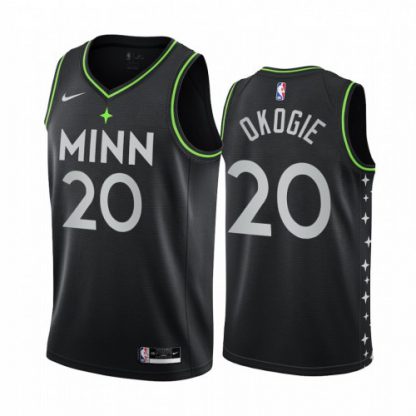 Nike Minnesota Timberwolves #20 Josh Okogie Black Youth NBA Swingman 2020-21 City Edition Jersey
