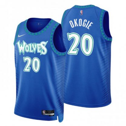Minnesota Minnesota Timberwolves #20 Josh Okogie Men's Nike Royal 2021/22 Swingman NBA Jersey - City Edition
