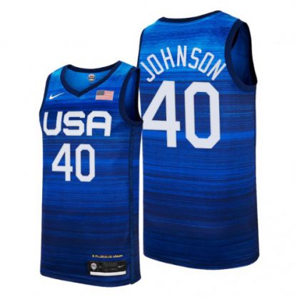 Youth Nike Kldon Johnson Navy USA Basketball 2020 Summer Olympics Player Jersey