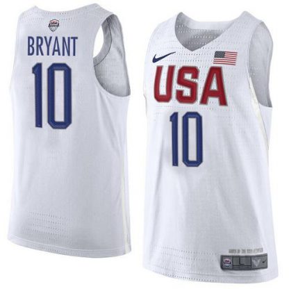 Nike Team USA #10 Kobe Bryant White 2016 Dream Team Game Youth NBA Jersey