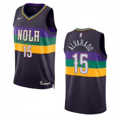 New Orleans New Orleans Pelicans #15 Jose Alvarado Unisex Nike Purple 2022-23 Swingman Jersey - City Edition