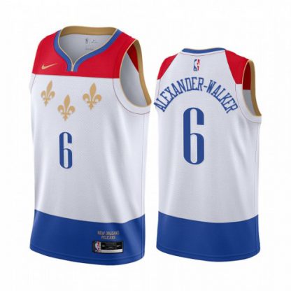 Nike New Orleans Pelicans #6 Nickeil Alexander-Walker White NBA Swingman 2020-21 City Edition Jersey
