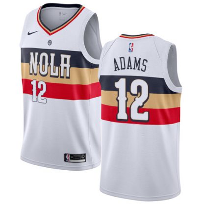 Nike New Orleans Pelicans #12 Steven Adams White Women's NBA Swingman Earned Edition Jersey