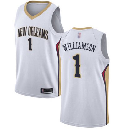 Nike New Orleans Pelicans #1 Zion Williamson White Youth NBA Swingman Association Edition Jersey