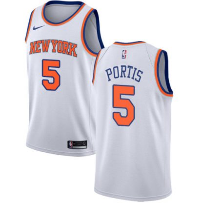 Nike New York Knicks #5 Bobby Portis White NBA Swingman Association Edition Jersey