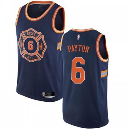 Nike New York Knicks #6 Elfrid Payton Navy Women's NBA Swingman City Edition Jersey
