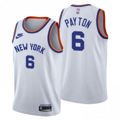 New York New York Knicks #6 Elfrid Payton Women's Nike Releases Classic Edition NBA 75th Anniversary Jersey White